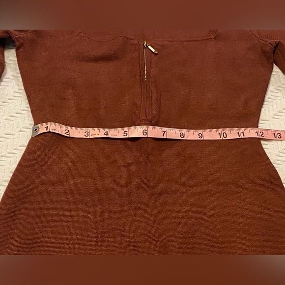 Womens Long Sleeve Half Zip Mini Dress SZ S - Picture 9 of 15
